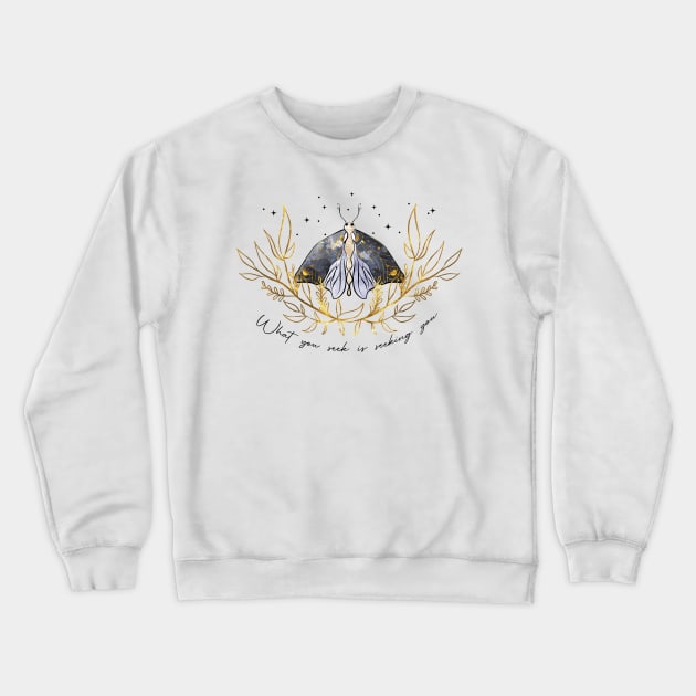 Celestial Moth Crewneck Sweatshirt by Satic